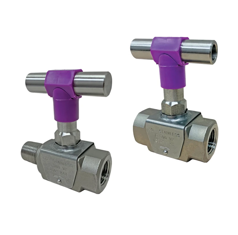 10000 PSI metal seated stainless steel needle valve